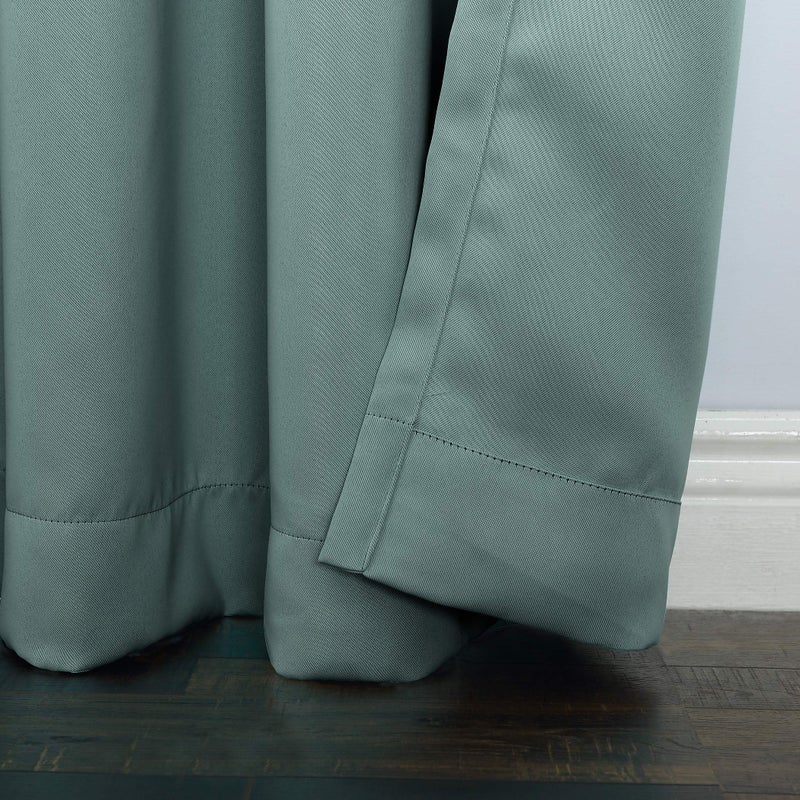 Sun Zero Easton Energy Saving Blackout Rod Pocket Curtain Panel, 40" x 84", Mineral - Image 4